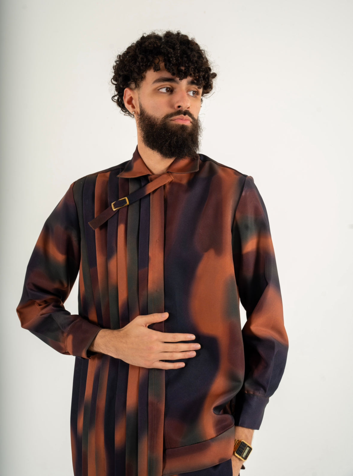 Zaié Lume Pleated Shirt